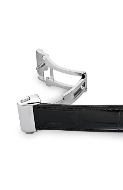 Rado Coupole Classic Automatic Embossed Leather Strap Watch, 41mm