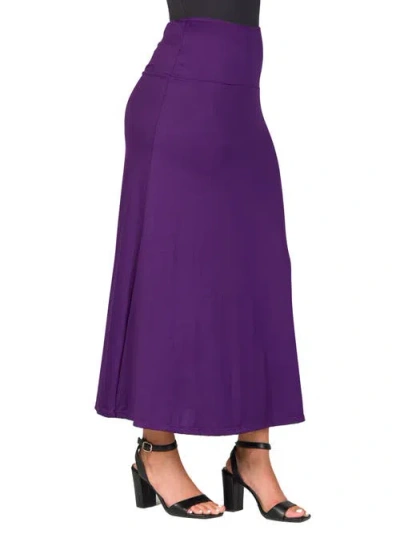 24seven Comfort Apparel Elastic Waist Maxi Skirt
