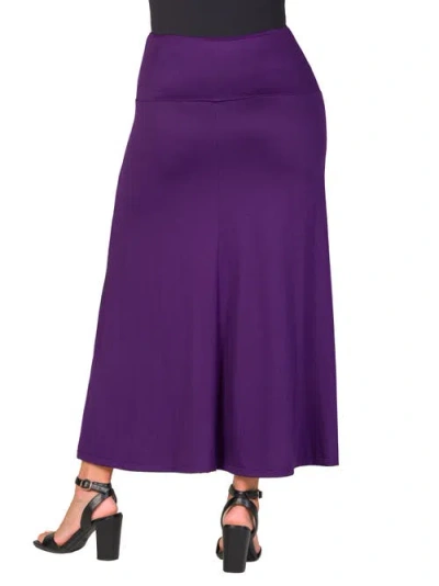 24seven Comfort Apparel Elastic Waist Maxi Skirt