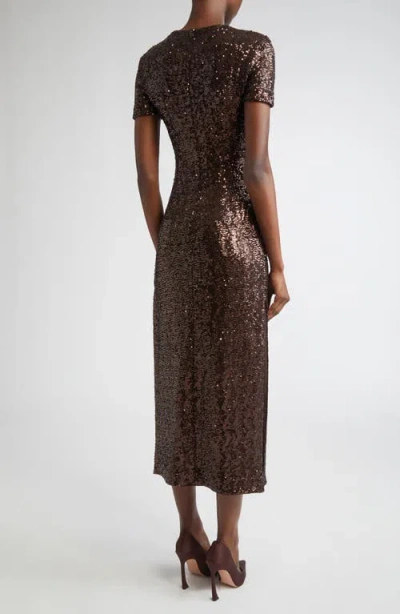 Michael Kors Collection Sequin Midi T-shirt Dress