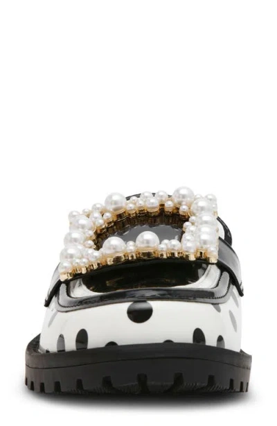 Betsey Johnson Women's Grayce Embellished Buckle Slip-on Loafers In White