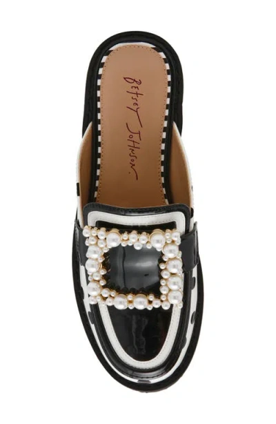 Betsey Johnson Women's Grayce Embellished Buckle Slip-on Loafers In White