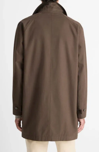 Vince Lightweight Car Coat In Brown