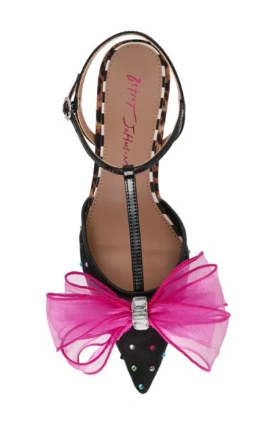 Betsey Johnson Lillyan Pointed Toe Ankle Strap Pump