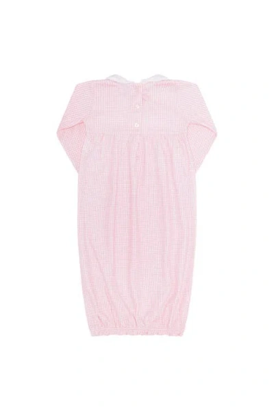 Nellapima Pink Gingham Smocked Gown In Pink