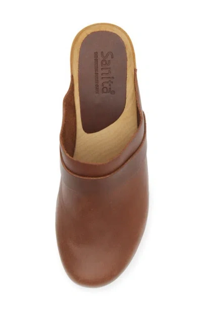 Sanita Peleni Block Heel Clog In Brown