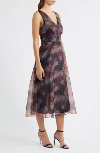 Julia Jordan Floral Cocktail Midi Dress In Multi
