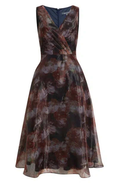 Julia Jordan Floral Cocktail Midi Dress In Multi