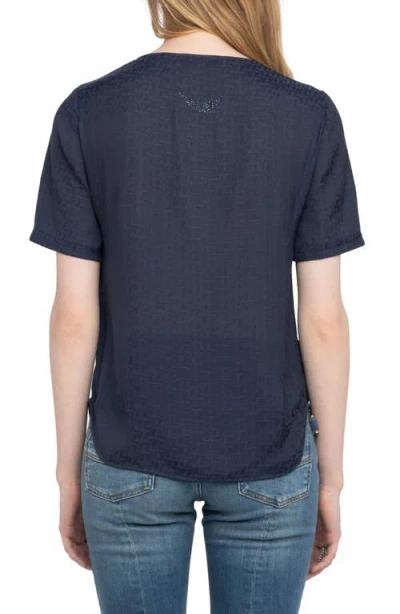 Zadig & Voltaire Terzo Lace-up Satin Top