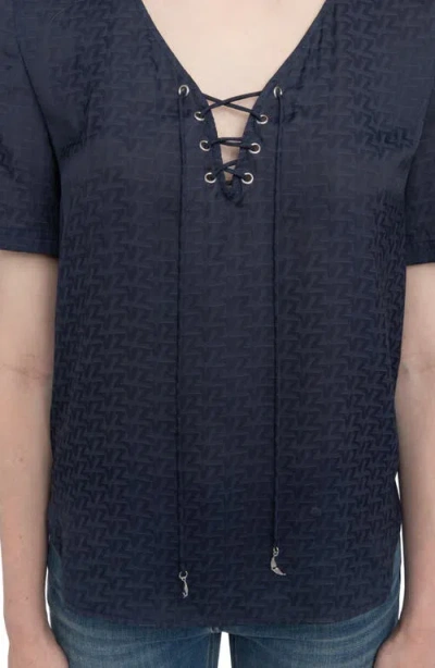 Zadig & Voltaire Terzo Lace-up Satin Top