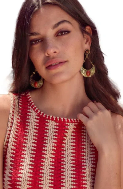 Next Open Stitch Sleeveless Minidress In Red