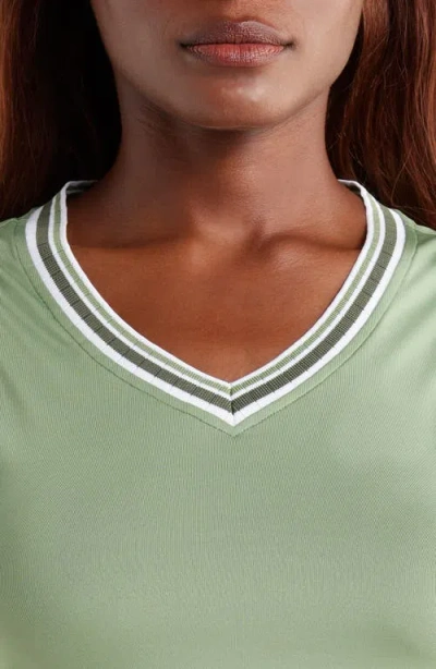 Head Stripe Knit Tank In Green