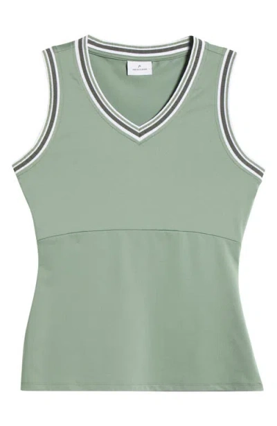 Head Stripe Knit Tank In Green