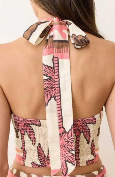 Marine Layer Saguaro Crop Halter Top In Multi