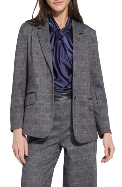 Lyssé Everest Jacquard Ponte Blazer In Gray