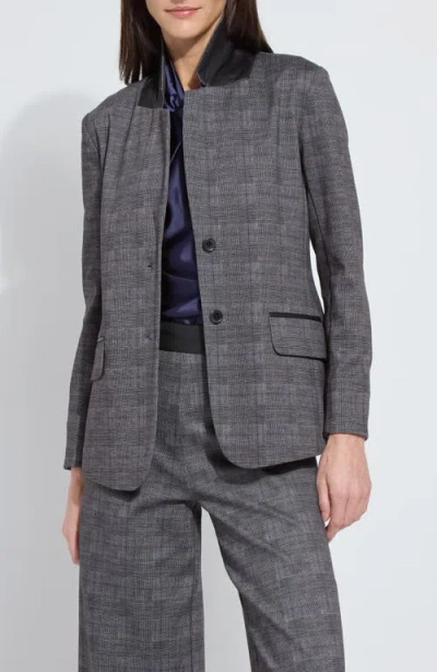 Lyssé Everest Jacquard Ponte Blazer In Gray