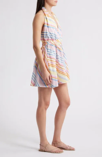 Frnch Absato Print Halter Romper In White
