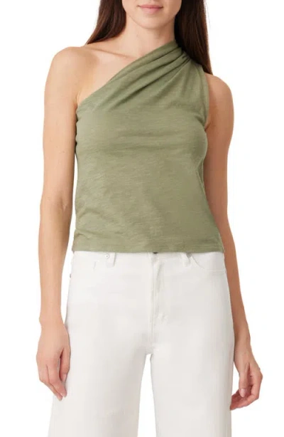 Habitual One-shoulder Knit Top In Green