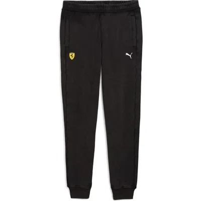 Puma Ferrari T7 Cotton Joggers In Black