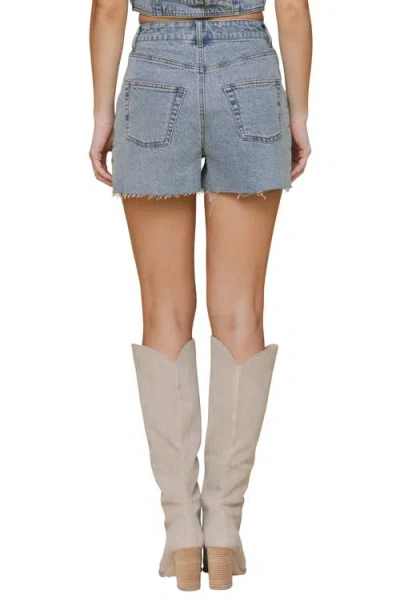 Avec Les Filles High Waist Cutoff Shorts