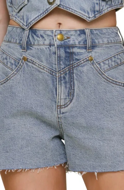 Avec Les Filles High Waist Cutoff Shorts