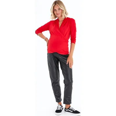 Accouchée Pure Maternity/nursing Top In Red