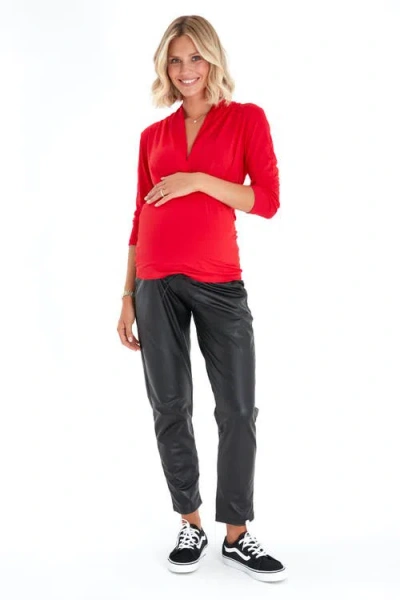 Accouchée Pure Maternity/nursing Top In Red