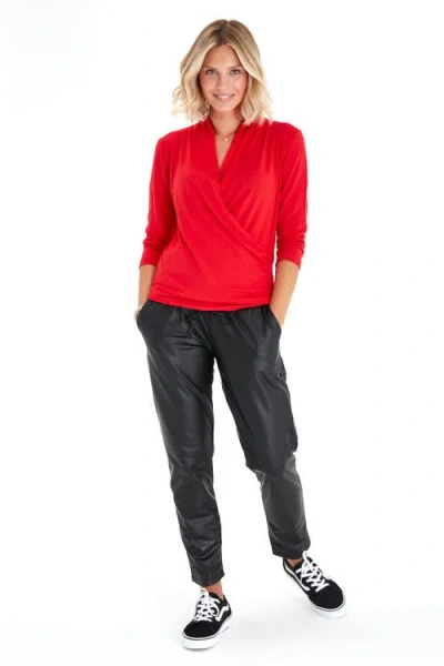 Accouchée Pure Maternity/nursing Top In Red
