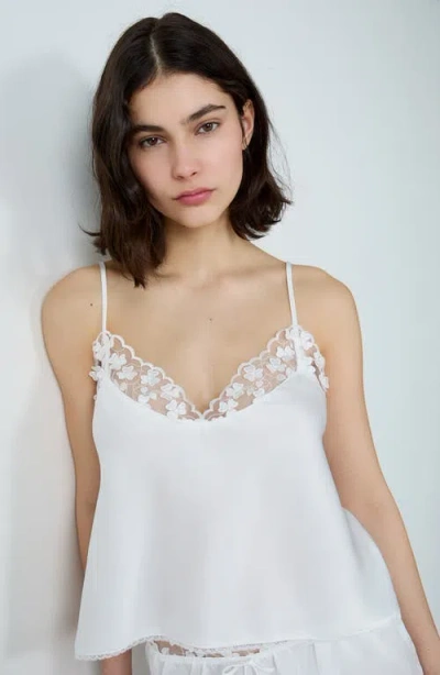Etam Amour Caraco Appliqué Camisole In White