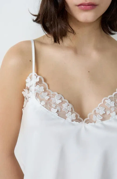 Etam Amour Caraco Appliqué Camisole In White