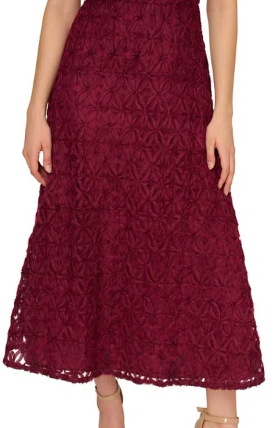 Adrianna Papell Soutache Embroidered Midi Fit & Flare Dress In Brown