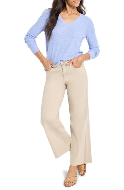 Nic + Zoe Nic+zoe Breezy Texture Sweater In Blue