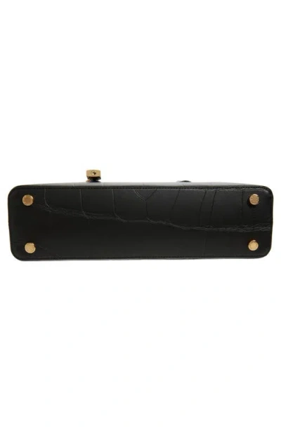 Stella Mccartney 'ryder' Black Medium Handbag With Padlock Detail On The Front And Two Top Handles In Black