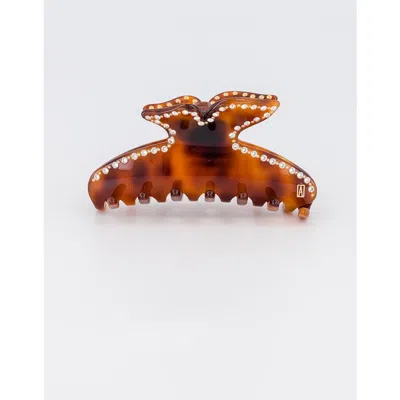 Alexandre De Paris Dore Acetate And Crystals Hair Clip