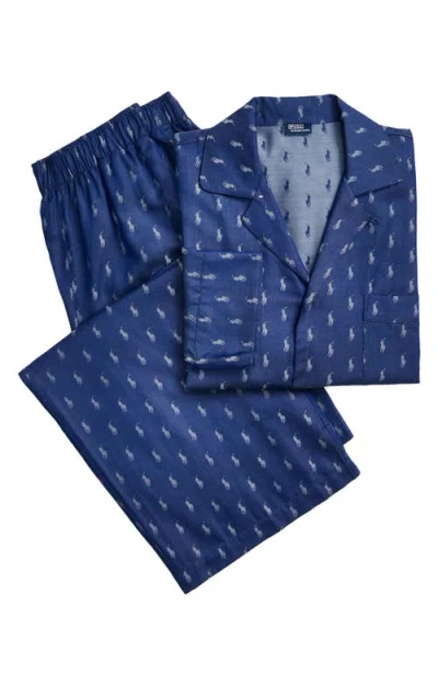 Polo Ralph Lauren Cotton Blend Pajamas In Blue