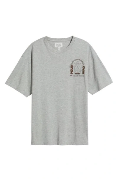 Damson Madder Pour Over Coffee Graphic T-shirt In Gray