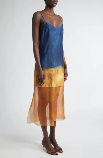 Jason Wu Collection Painted Stripe Slip Dress