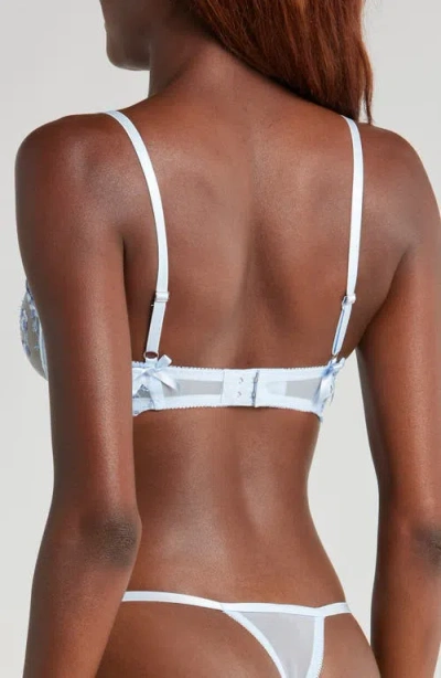 Kat The Label Sofia Embroidered Mesh Underwire Bra