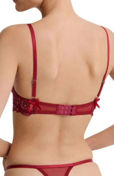 Kat The Label Sofia Embroidered Mesh Underwire Bra