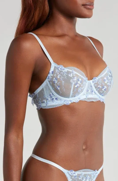 Kat The Label Sofia Embroidered Mesh Underwire Bra