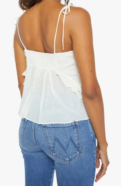 Mother The Fluttering Eyelet Ruffle Camisole In White