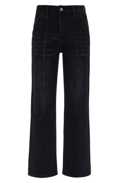 Bayeas Seamed High Waist Wide Leg Jeans In Black
