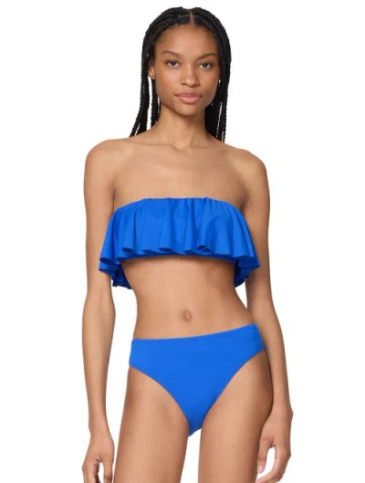Kate Spade New York Ruffle Bra Top In Blue