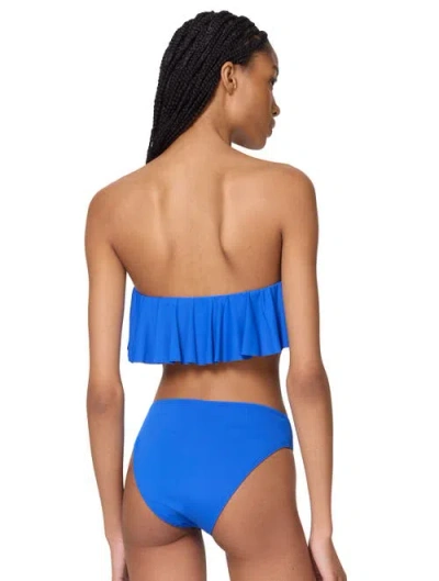 Kate Spade New York Ruffle Bra Top In Blue