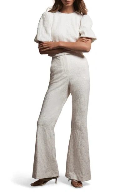 Mint Velvet Sequin Lace Flare Trousers