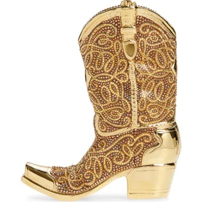 Judith Leiber Couture Cowboy Boot Crystal Embellished Clutch