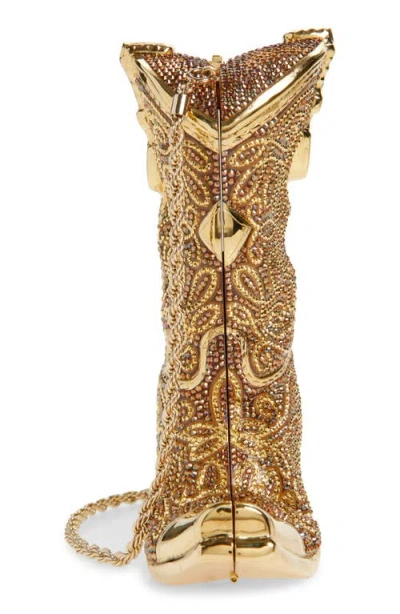 Judith Leiber Couture Cowboy Boot Crystal Embellished Clutch