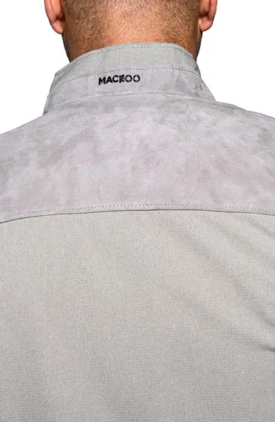 Maceoo Suede Trim Jacket In Gray