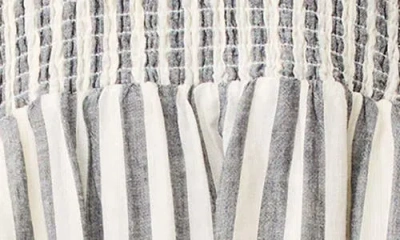 Marine Layer Stripe Smocked Sundress In Neutral