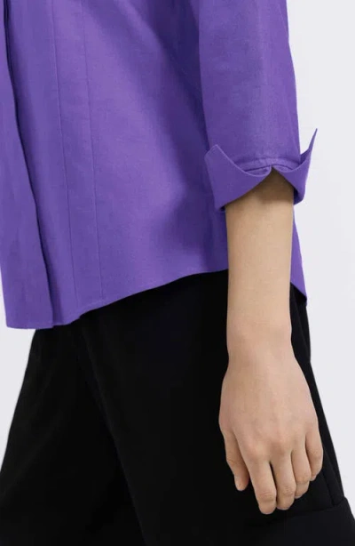 Foxcroft Taylor Fitted Non-iron Shirt In Purple